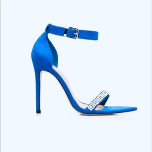 Royal blue embellished size 9 heels brand new